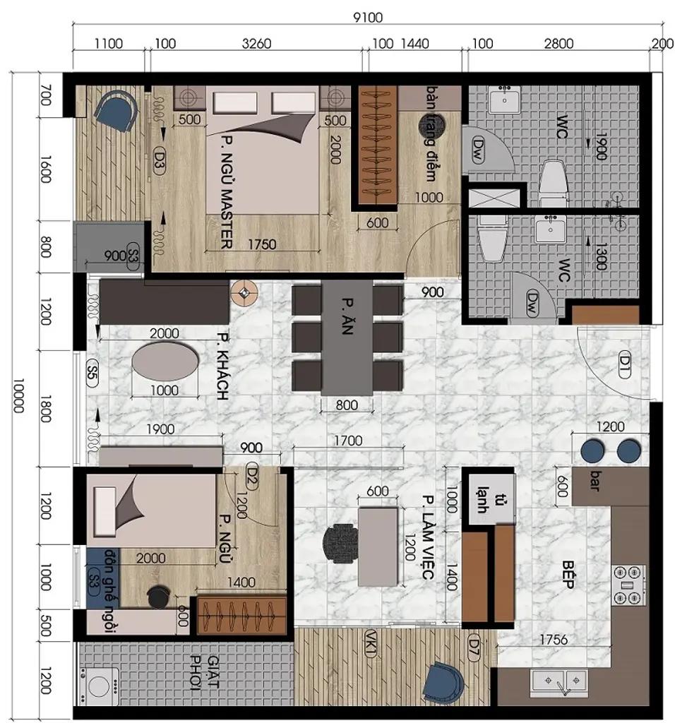 Main-Bán gấp căn hộ Centana Thủ Thiêm 2PN 2WC, 64m², tầng cao, view thoáng, giá 3.6 tỷ, sổ hồng, bao thuế phí-2