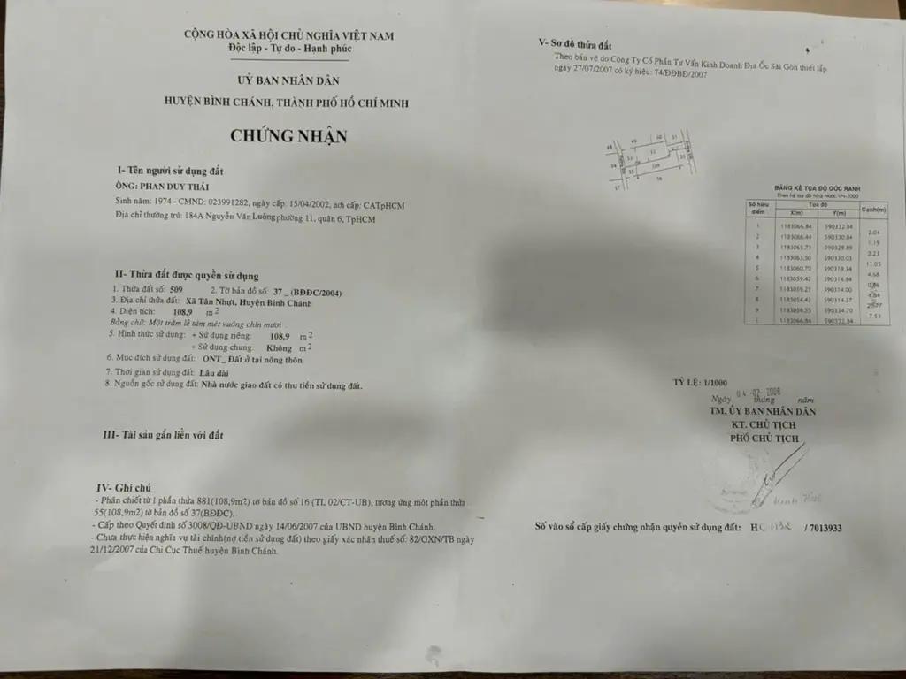 Main-Bán nhà 2 sổ tại E6/107A Đường Xóm Giữa Ấp 6, Xã Tân Nhựt, Huyện Bình Chánh, TP.HCM-7