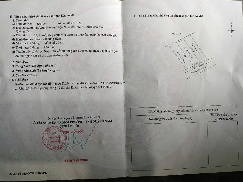 Main-Cần bán lô đất khu vực Điện Nam Bắc Điện Bàn Quảng Nam-1