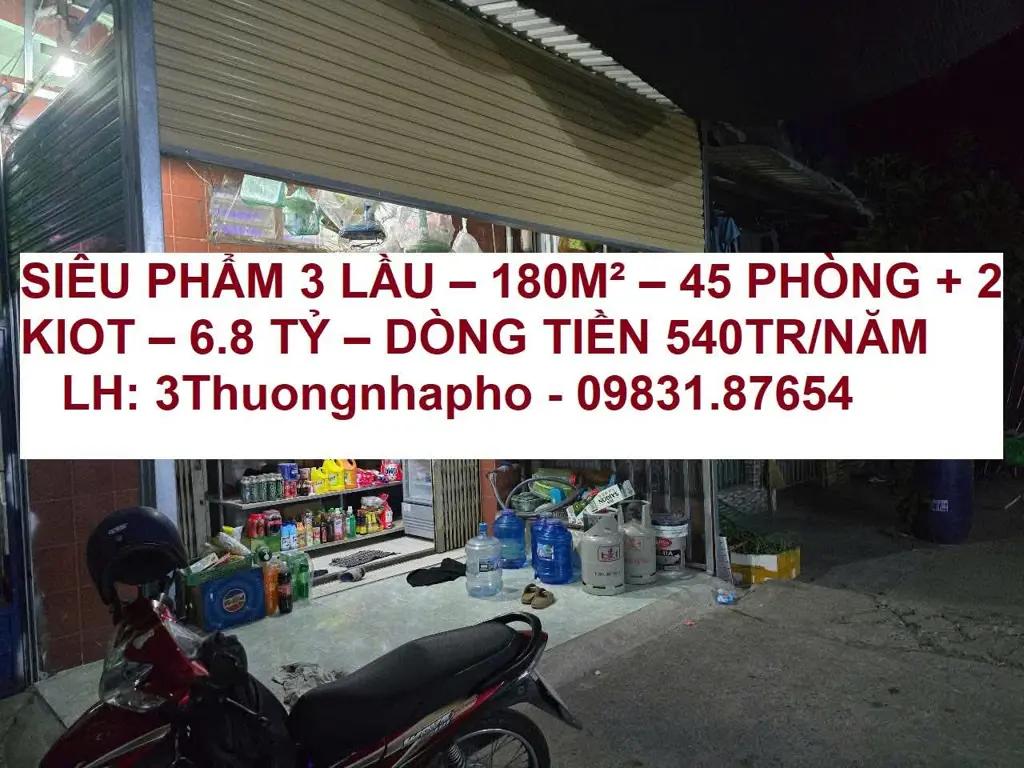 Main-540 TRIỆU/NĂM– NHÀ TRỌ VIP 45 PHÒNG – KINH DOANH SẦM UẤT – 180M2 – 6.8 TỶ-1