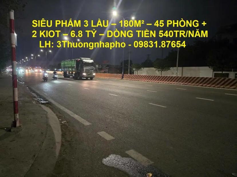 540 TRIỆU/NĂM– NHÀ TRỌ VIP 45 PHÒNG – KINH DOANH SẦM UẤT – 180M2 – 6.8 TỶ