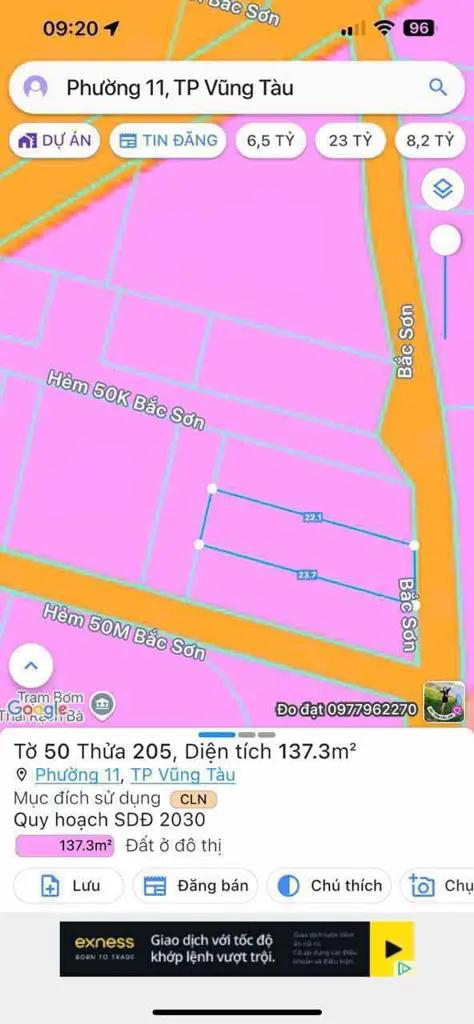 Main-Bán đất sổ riêng MT đường Bắc Sơn - Phường 11, Vũng Tàu-2