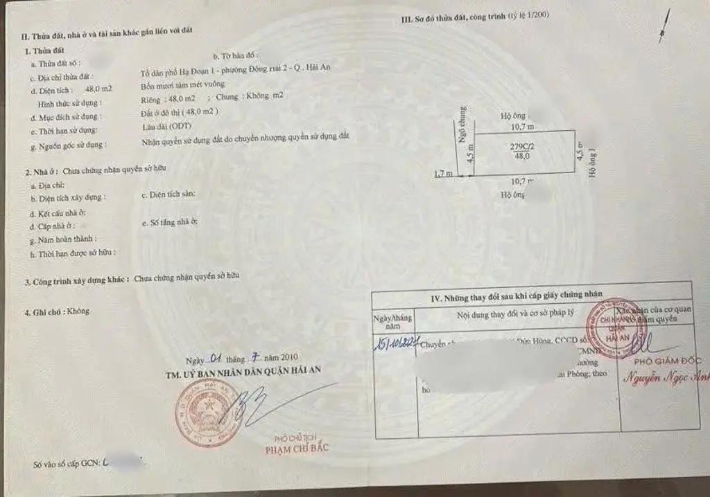 Main-Bán ~50m đất khu Hạ Đoạn 1 - Đông Hải 2 - Hải An - HP-1