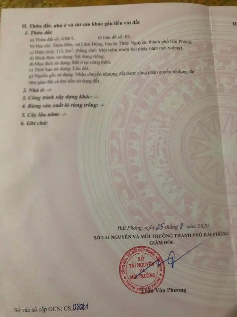 Main-Chính chủ gửi bán lô đất mặt đường thôn Đền, phường Hoàng Lâm, Thuỷ Nguyên-2