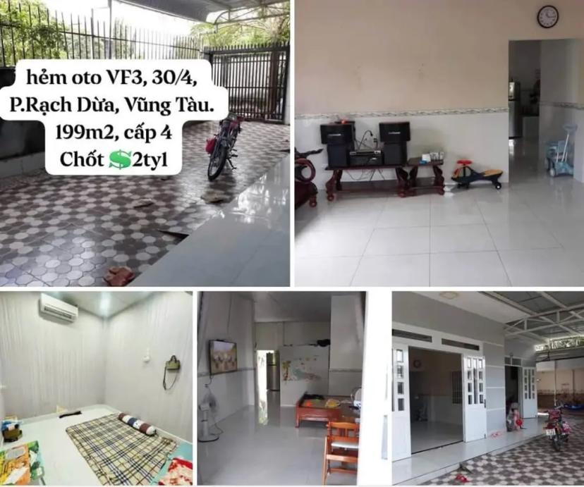 BÁN NHÀ C4 Hẻm đường 30/4, P. Rạch Dừa, Tp .Vũng Tàu