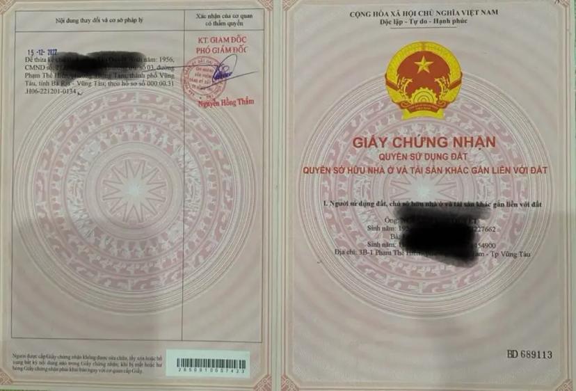 Nhà lầu 1 khu tập thể sỡ thương nghiệp - đường Phạm Thế Hiển , phường 8, Vũng Tàu