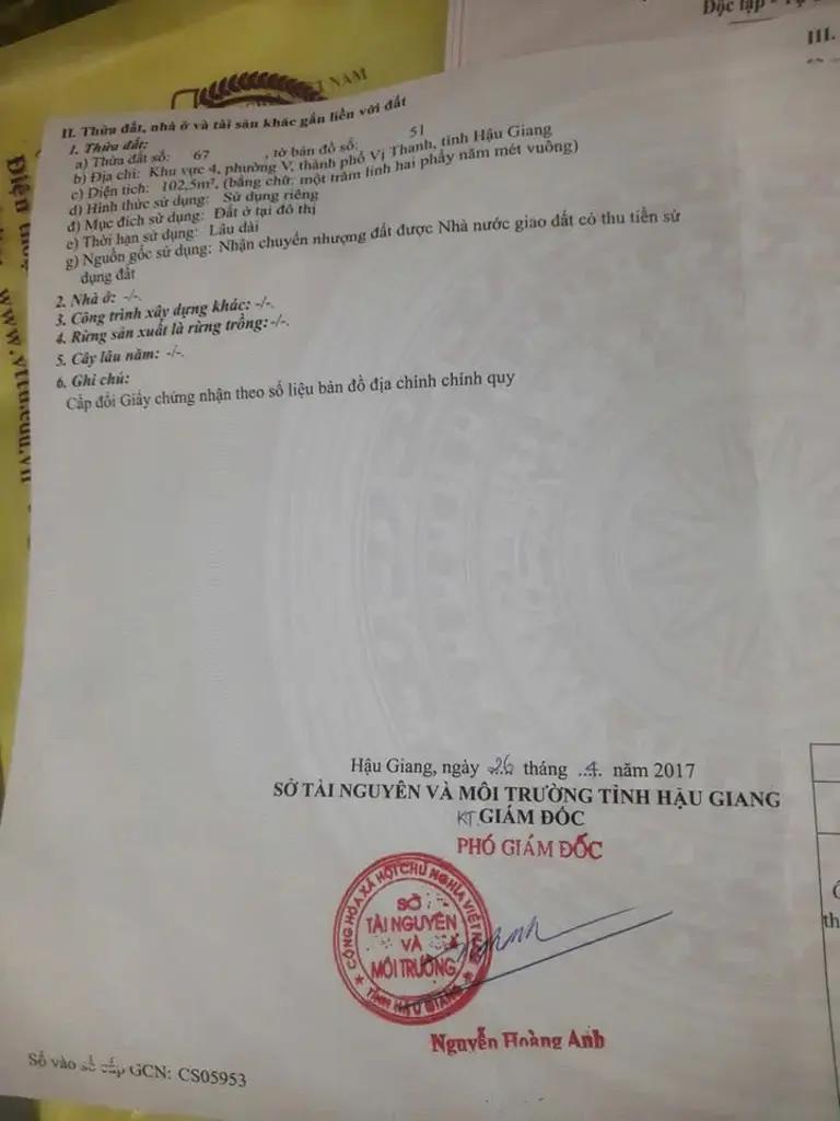Main-BÁN NHANH NỀN ĐƯỜNG TRẦN THỦ ĐỘ KDC PHƯỜNG V, VỊ THANH-1