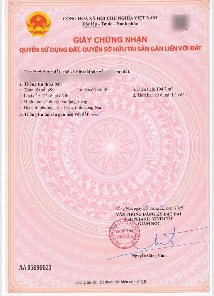 Main-Chính chủ cần bán lô đất Khu Nhà Ở Long Vân Bình Lợi (Phường Tân Triều)-7