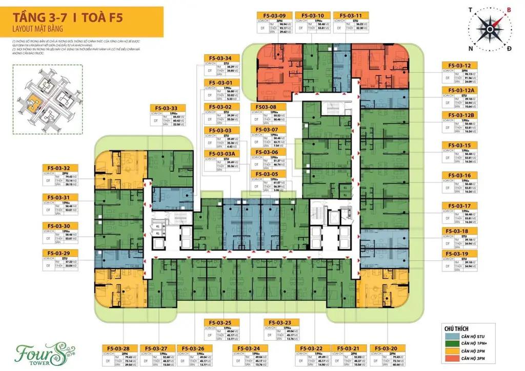 Main-Căn hộ 1PN+ diện tích 58,48m2 Sun Fours Tower Đà Nẵng-5