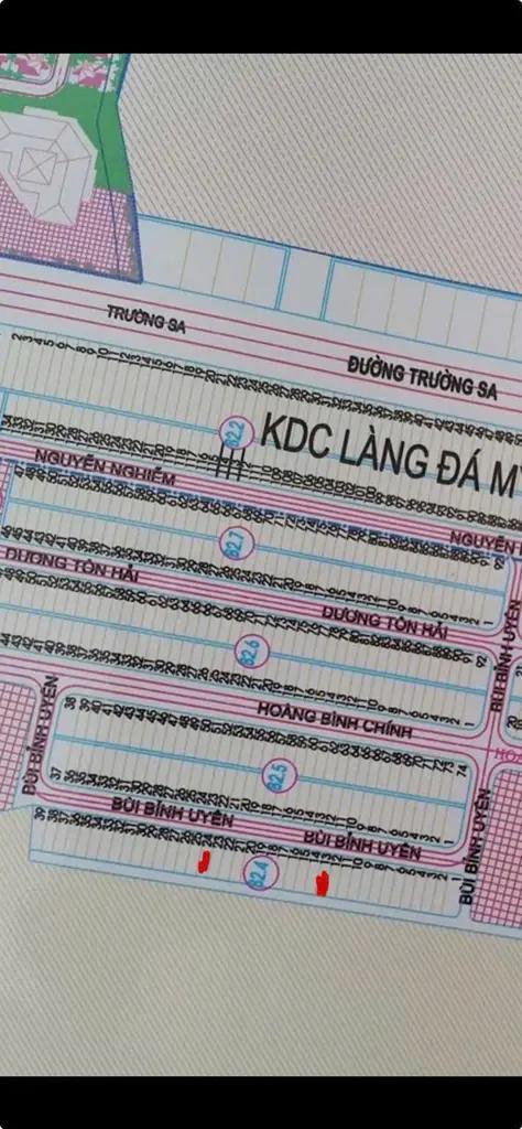 Bán đất đường Bùi Bỉnh Uyên dt100m2 Giá 5ty350tl