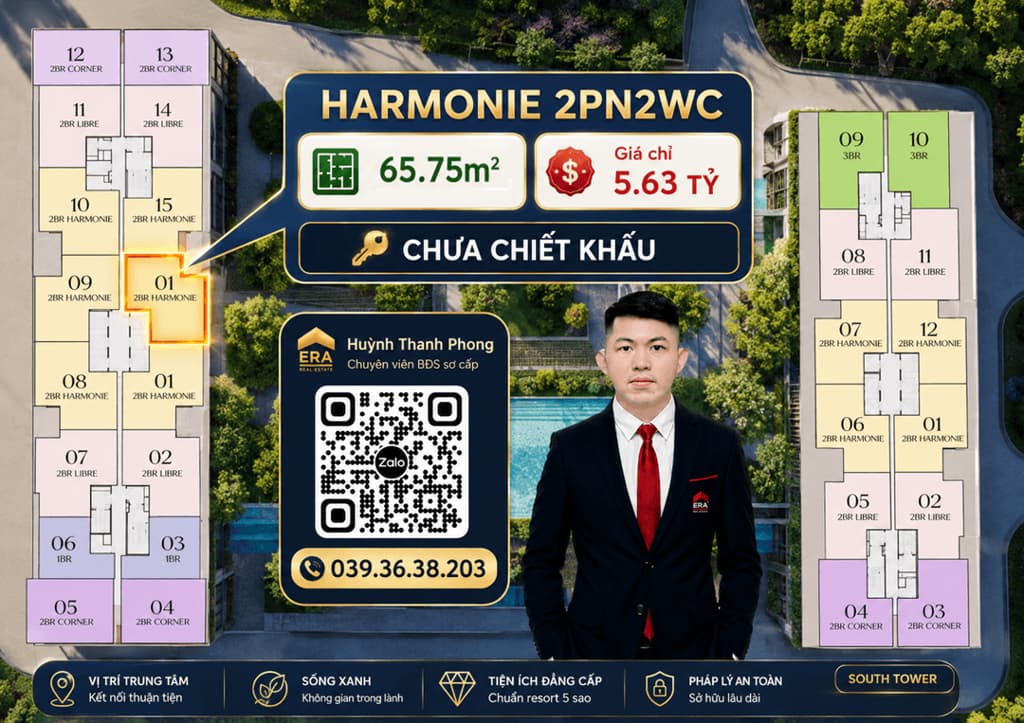 Main-65.75m2 - Giá 5.63 tỷ chưa chiết khấu - 2PN 2WC tầng 12a Arcadia At Lavila-0