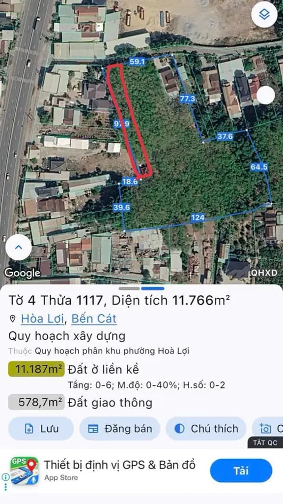 Main-Bán Đất 1209m2 giá 4ty900 tại Phường Hòa Lợi Thị xã Bến Cát Bình Dương-2