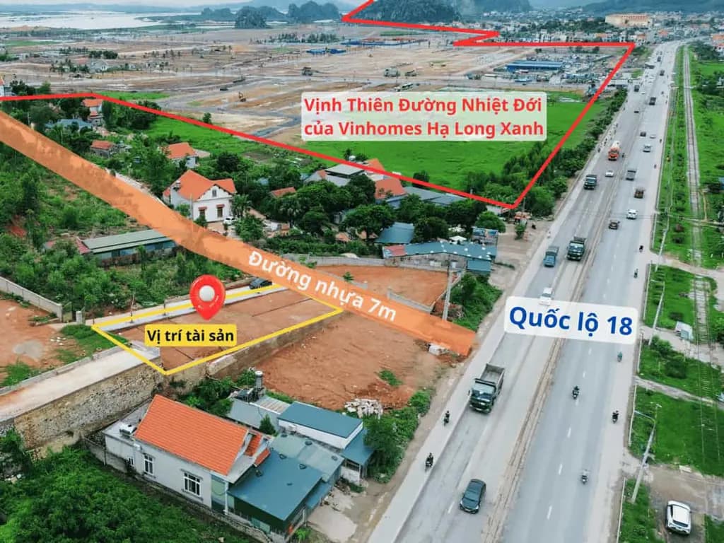 Main-ĐẤT NỀN THỔ CƯ MẶT TIỀN QL18 SÁT VIN HẠ LONG XANH GIÁ CHỈ 3x TRIỆU/M2-1