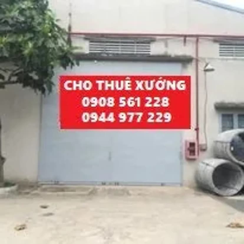 Nhà xưởng cho thuê an phú đông quận 12 dt: 1200m giá 60 triêu lh: 0908561228