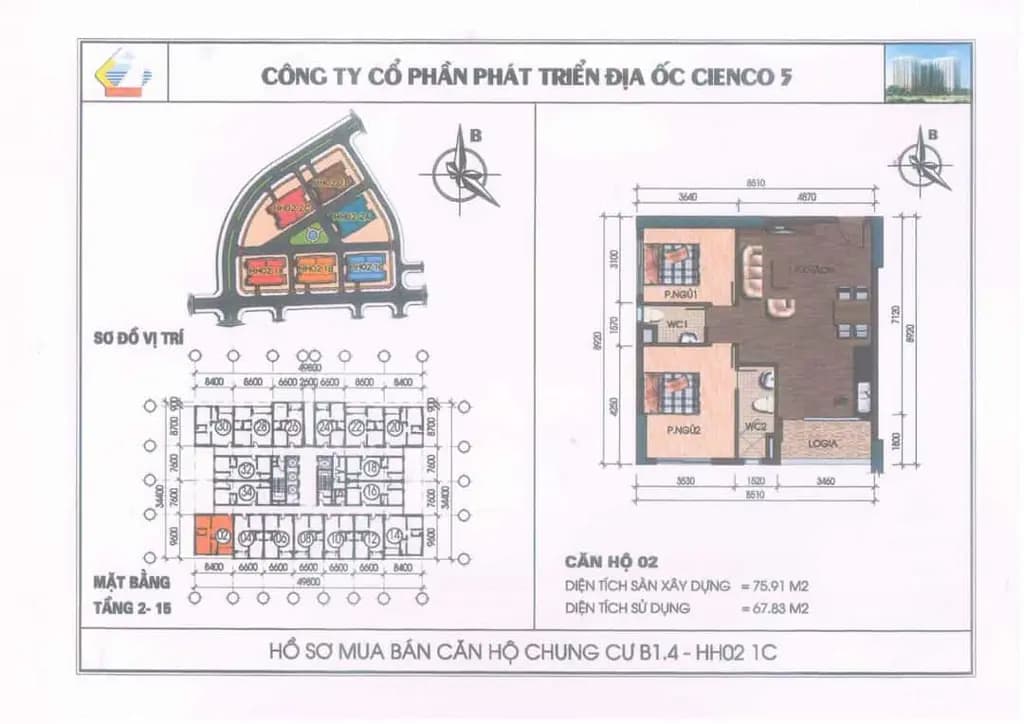 Main-3 Tỷ Sở Hữu Ngay Căn Góc 76m² 2 Ngủ 2wc Chung Cư Thanh Hà-0