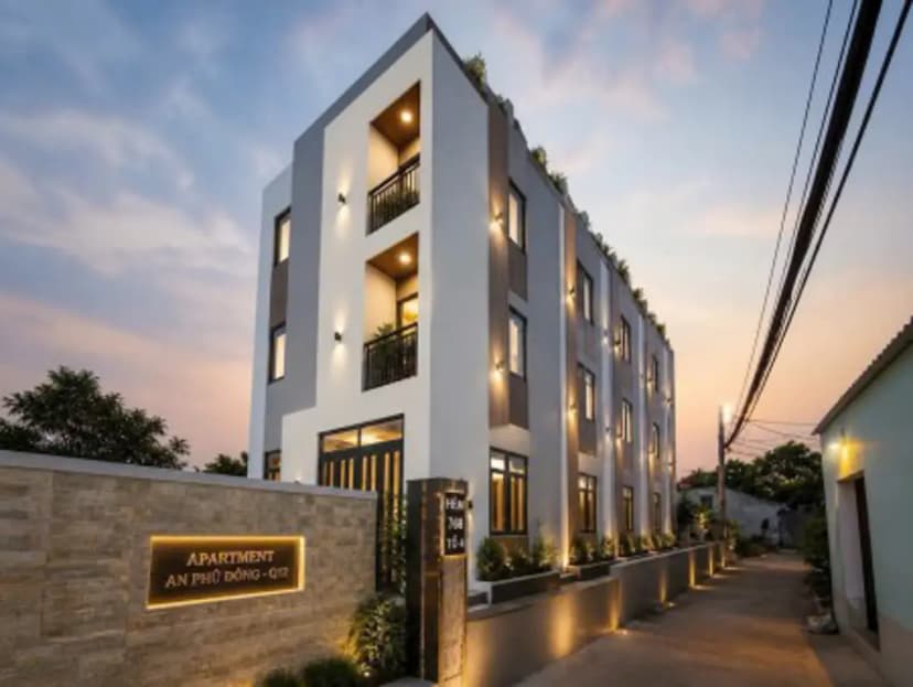 Tòa CHDV mới xây phần thô đường Võ Thị Thừa ,P.An Phú Đông - TPHCM. DT : 332m² (10m x 33m). Giá 12,8