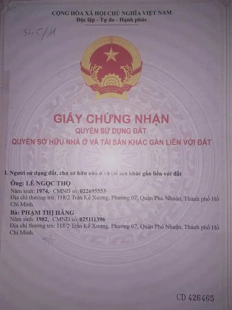 Main-Bán Nhà Bình Thạnh - Ngang hơn 4m / 1 Trệt 2 Lầu / SânThượng /-1