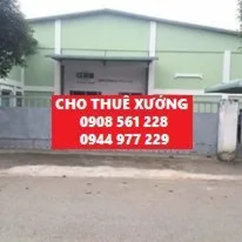 NHÀ XƯỞNG CHO THUÊ PHƯỜNG AN PHÚ ĐÔNG QUẬN 12 DT: 2000M GIÁ 110 TRIÊU LH: 0908561228