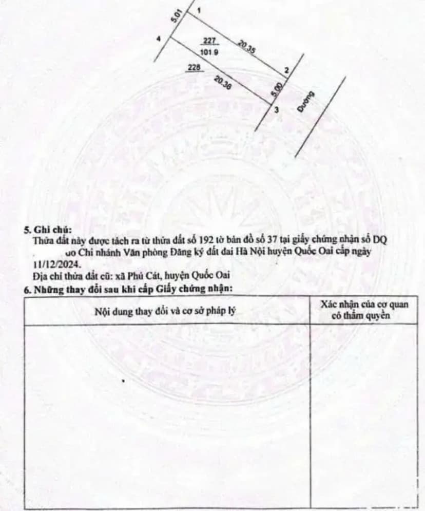 Bán Đất 100m2 có sẵn 100 m2 thổ cư giá 1.6 tỷ tại Thị trấn Quốc Oai Huyện Quốc Oai Hà Nội