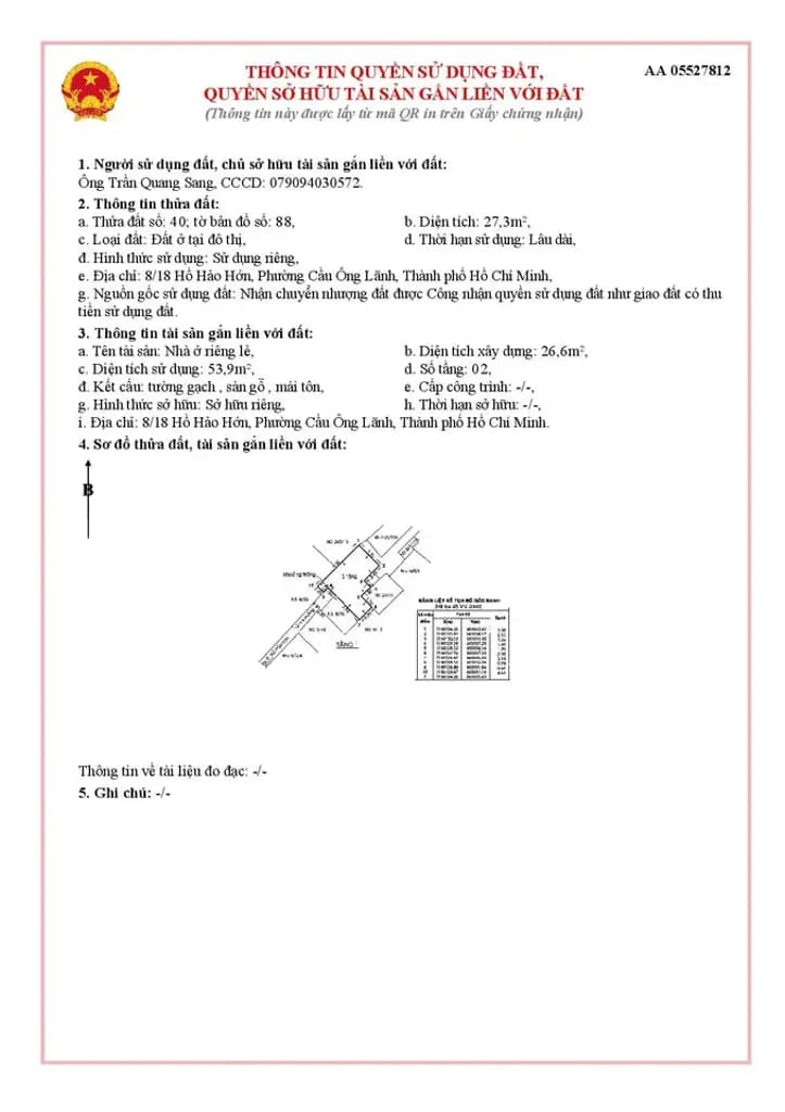 Hẻm VIP 8/ Hồ Hảo Hớn (hẻm lớn kd CHDV)