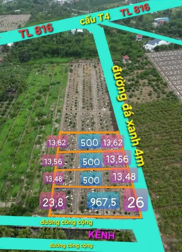 Bán Đất vườn 500m2 sát nhựa - xe tải giá 760 triệu tại Xã Thạnh Hòa Huyện Bến Lức Long An
