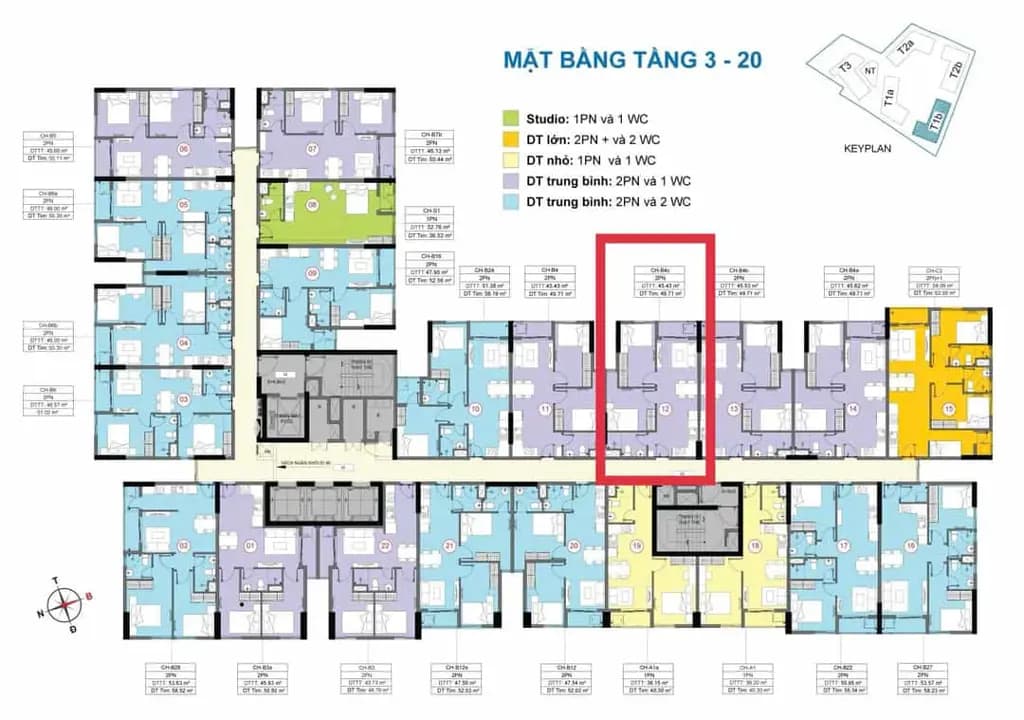 Main-Bán căn hộ 2PN 1WC 49m² tháp T1B Destino Centro – View nội khu, giá 1,45 tỷ-1