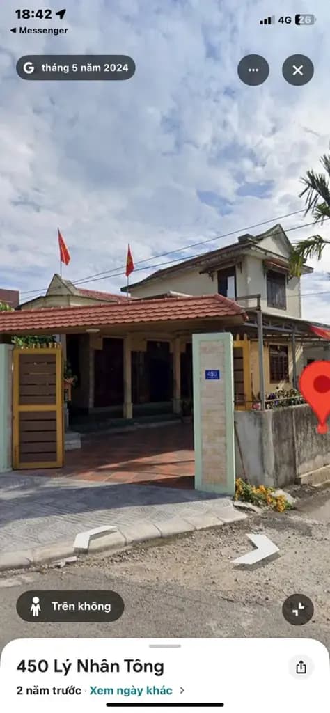 Bán Nhà riêng 480m2 có sẵn 480 m2 thổ cư giá 4.5 tỷ tại 450 Lý Nhân Tông Phường Hương Văn Thị xã Hương Trà Thừa Thiên Huế