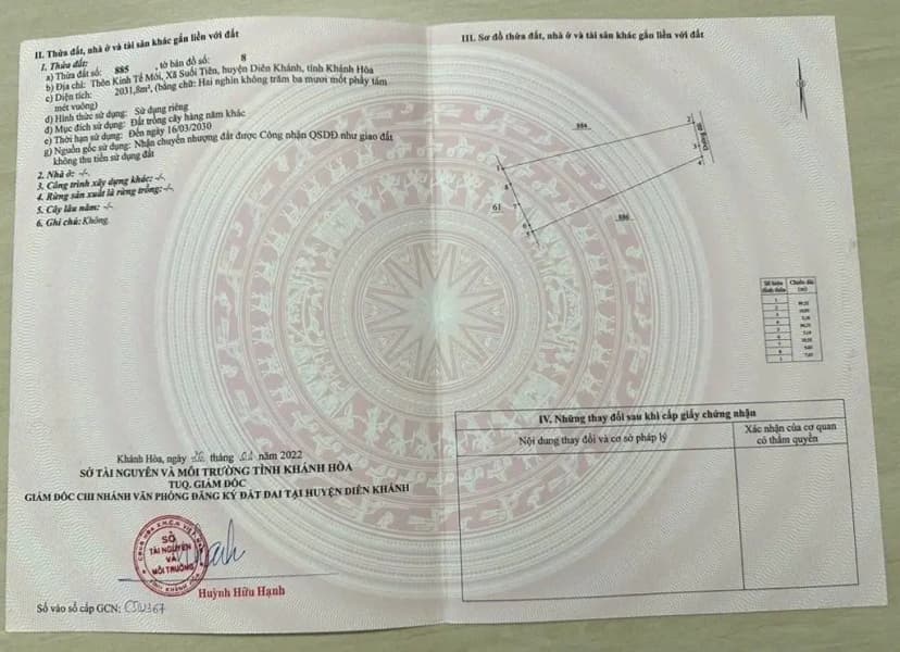Bán lô đất Suối Hiệp( Suối Tiên cũ), xung quanh nhiều nhà vườn 2031m2