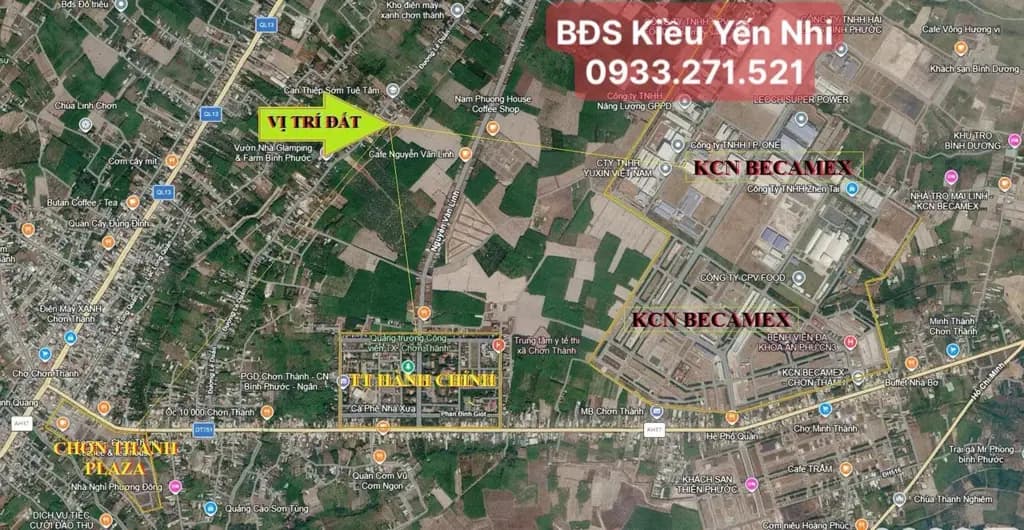Main-Bán cặp đất xây trọ 400m2 - 120m2 thổ cư - giá 665tr liền kề KCN Becamex Chơn Thành. Sổ hồng sẵn, hỗ trợ lên thổ cư 800k/m2.-2