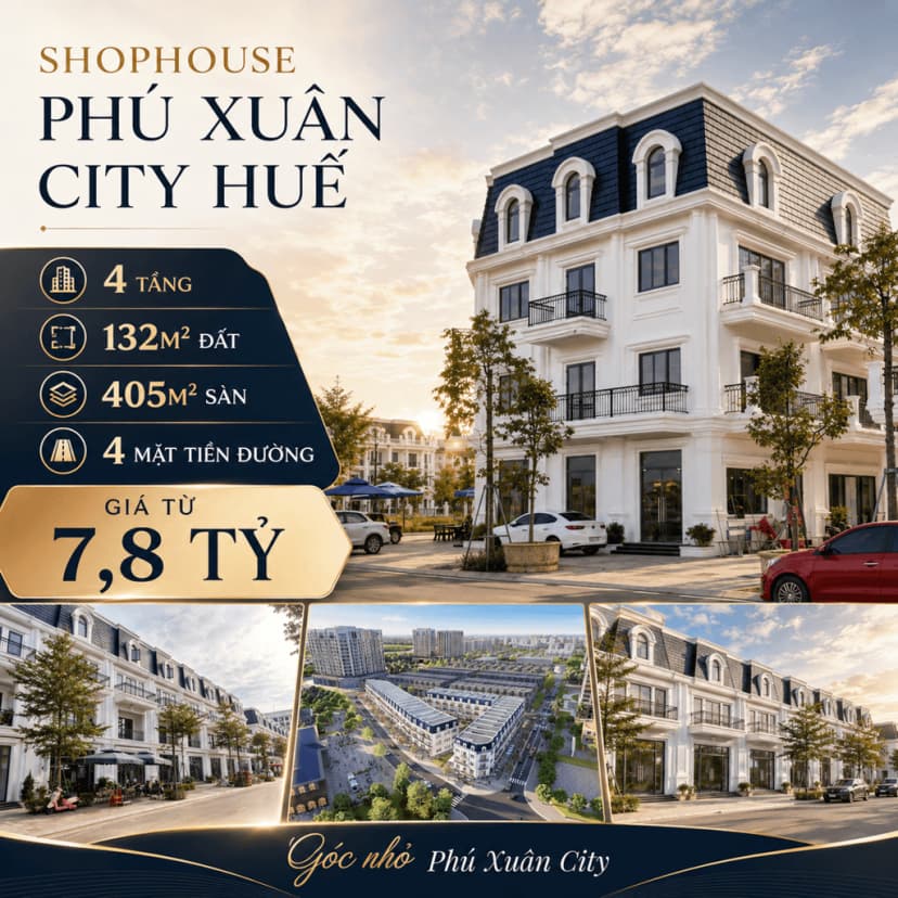 BẮT TRỌN CƠ HỘI SỞ HỮU BẤT ĐỘNG SẢN TRUNG TÂM – SHOUSE PHÚ XUÂN CITY