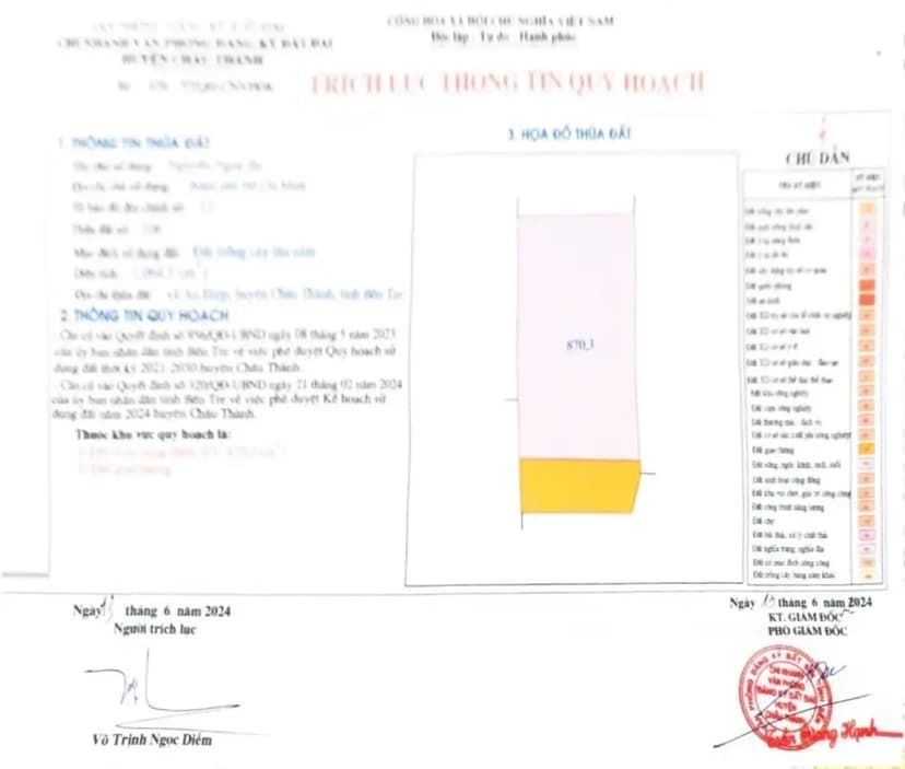 Bán 2.879,5m2 quy hoạch đất ở, có sẵn 400 m2 thổ cư, giá 10.37 tỷ mặt tiền tỉnh lộ 883 lộ giới 45m, Xã An Hiệp, Huyện Châu Thành, Bến Tre