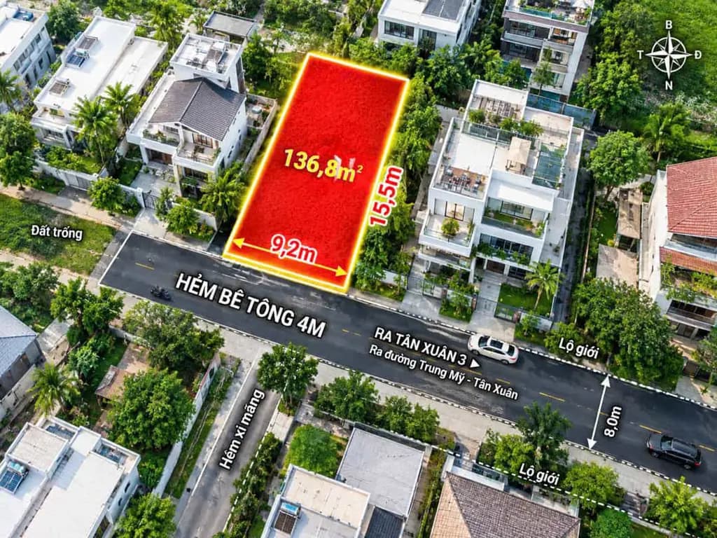 Main-Bán lô đất Tân Xuân 3, KT 9,2x15m hẻm xe hơi thông, giá 4,150 TỶ.-0