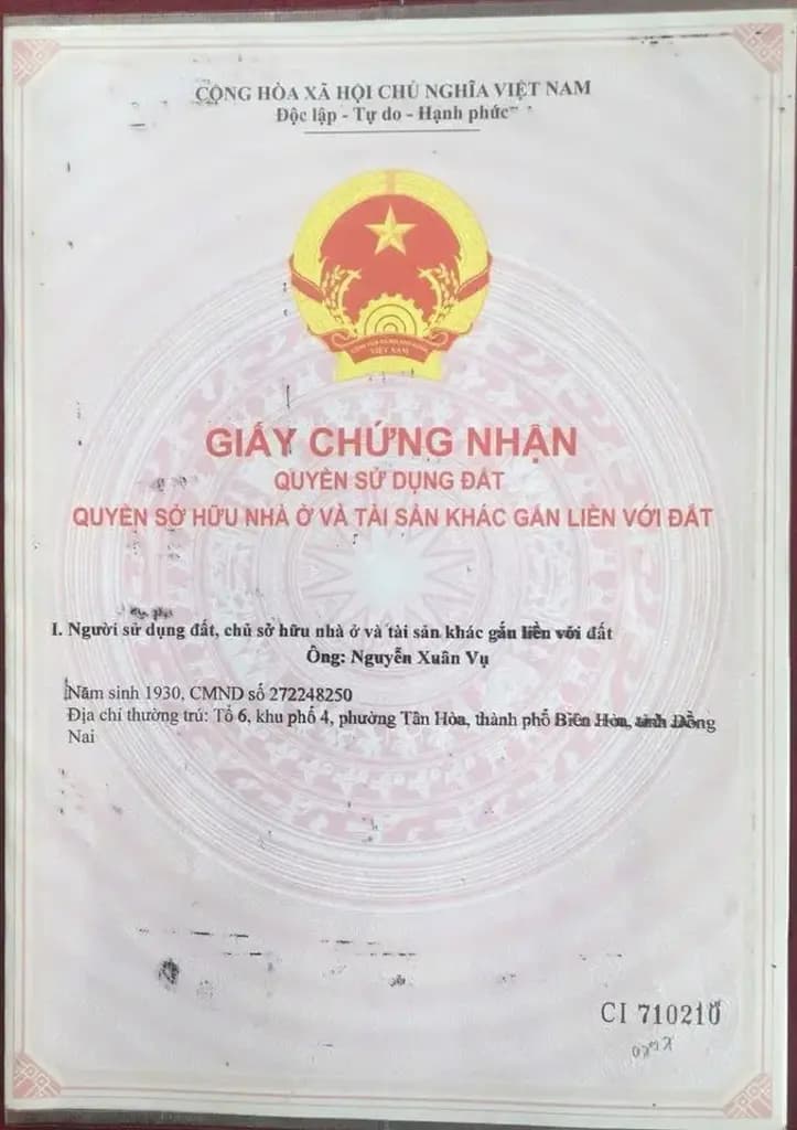 Bán Nhà riêng 84m2 thổ cư giá 4.2 tỷ tại lê ngô cát Phường Tân Hòa Thành phố Biên Hòa Đồng Nai