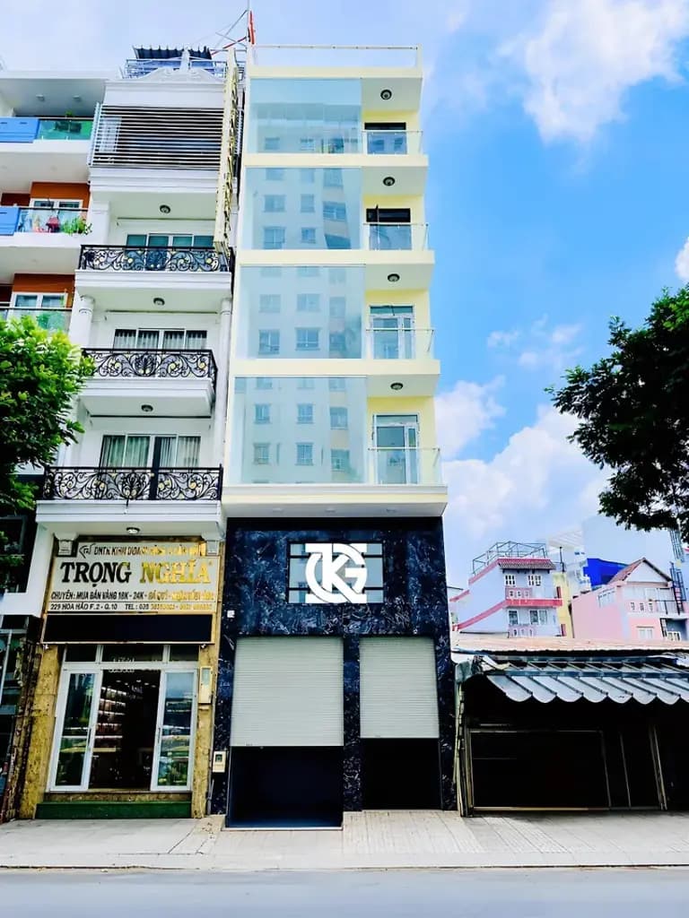 ❇️❇️ Cho Thuê Toà Nhà: 218 Hoà Hảo - Quận 10 - 6x13m, hầm, 7 tầng