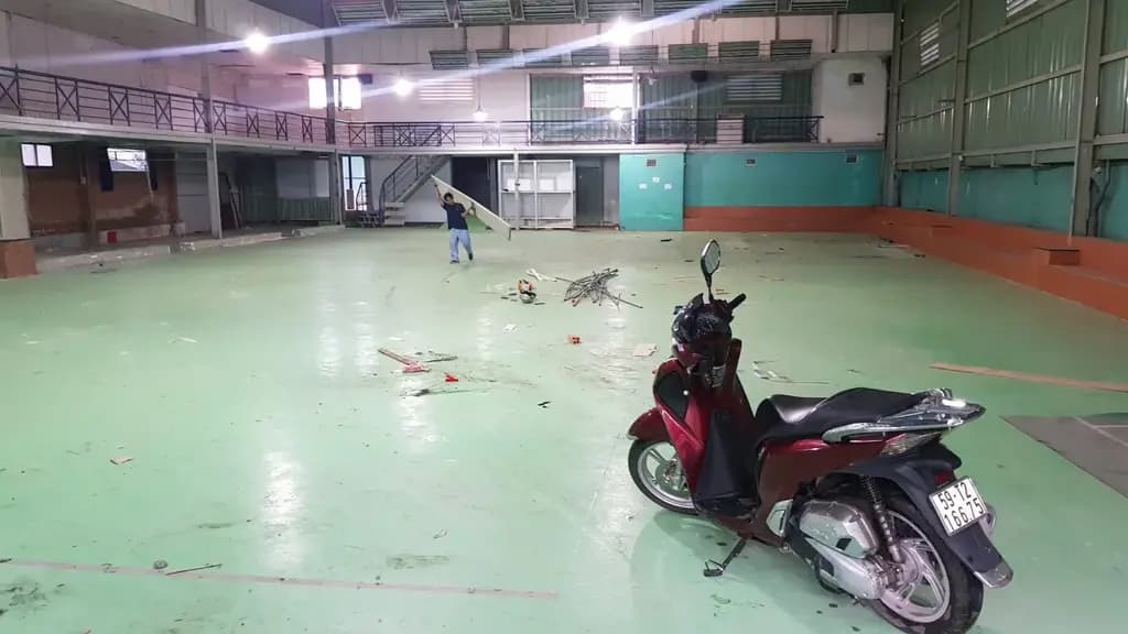 Main-Nhà xưởng cho thuê đường trần thị cờ phường thới an quận 12 dt: 800m giá 50 triêu/tháng lh: 0908561228-1