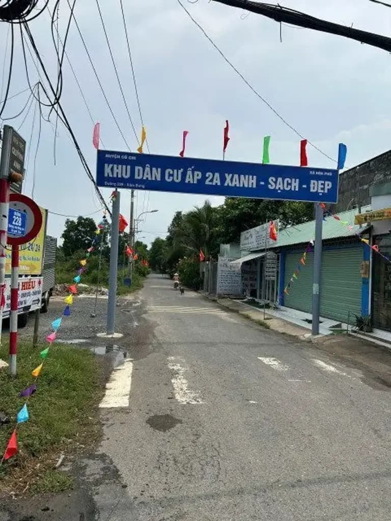 Chủ Ngộp Bán Đất 115m2 có sẵn 89 m2 thổ cư giá 1.3 tỷ gần KCN Đông Nam xã Bình Mỹ.