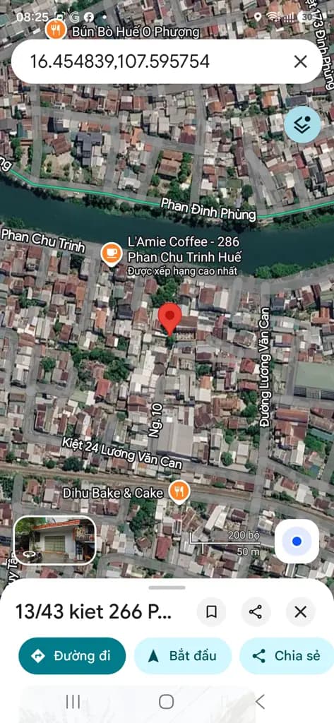 BÁN ĐẤT KIỆT PHAN CHU TRINH – TRUNG TÂM TP HUẾ 🏡 GIÁ 2,35 TỶ – PHÙ HỢP XÂY NHÀ Ở, HOMESTAY HOẶC CHO THUÊ