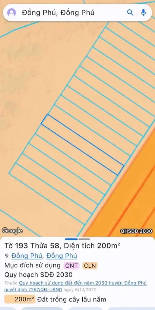 Main-Bán Đất 200m2 có sẵn 100 m2 thổ cư giá 450 triệu tại - Chọn - Xã Tân Tiến Huyện Đồng Phú Bình Phước-0