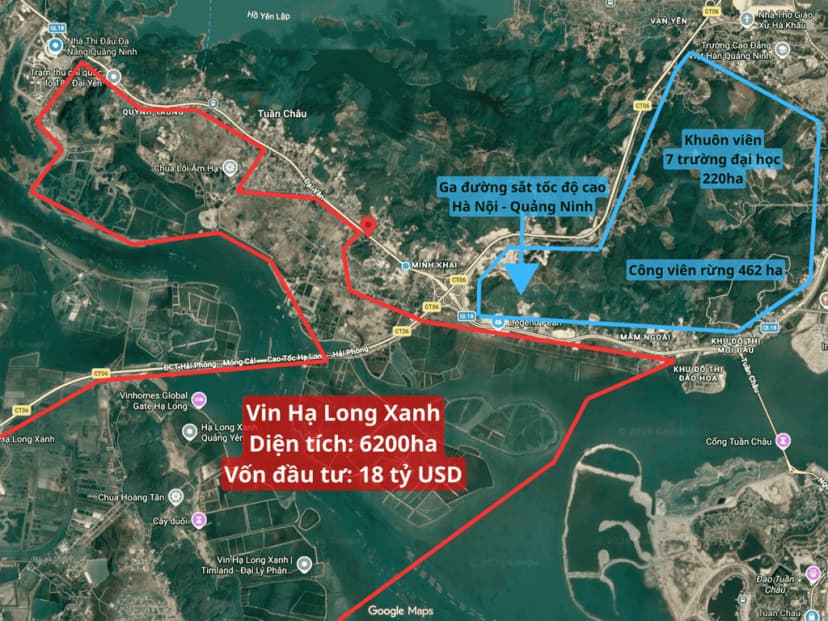 BĐS TUẦN CHÂU MT QL18 CÙNG VỊ TRÍ, CÙNG TRỤC PHÁT TRIỂN VỚI VIN HẠ LONG XANH GIÁ ĐANG VÙNG TRŨNG