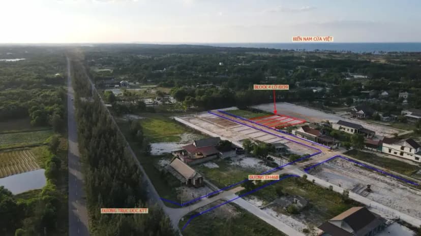 Bán nhanh lô Đất 311.6m2 , 8m mặt tiền, giá 620 triệu tại đối diện khu công nghiệp, cách đường 2 làn 30m, biển 900m Xã Triệu Vân Huyện Triệu Phong Quảng Trị
