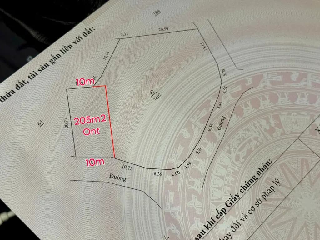 Main-Đất Full Thổ Cư bám đường liên xã oto 45chỗ đi được Mặt Tiền 10m sâu 21m-5