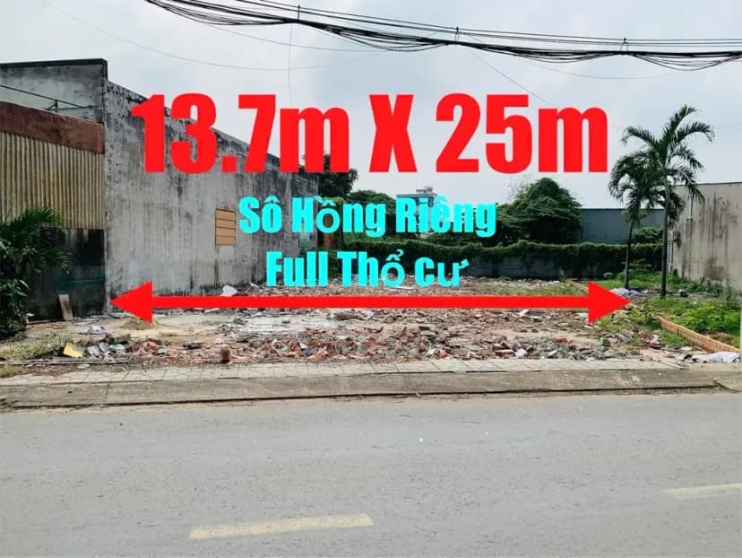 Bán Đất 13.7m X 25m thổ cư giá 10.5 tỷ tại Sẹc Phan Văn Hớn Xã Bà Điểm TP. Hồ Chí Minh