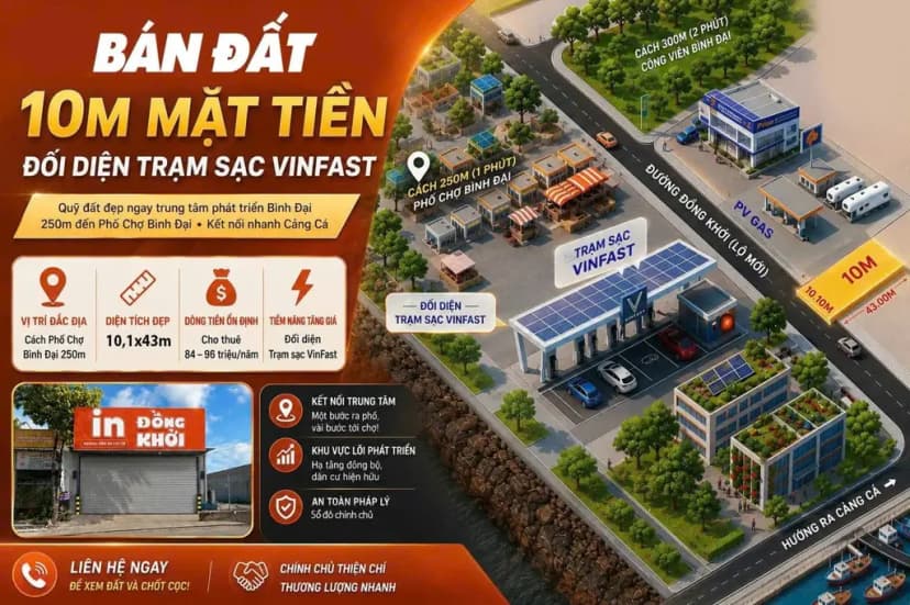 Bán nhà đất đối diện trạm VINFAST. 5.5 tỷ, 431m2, chính chủ hot!