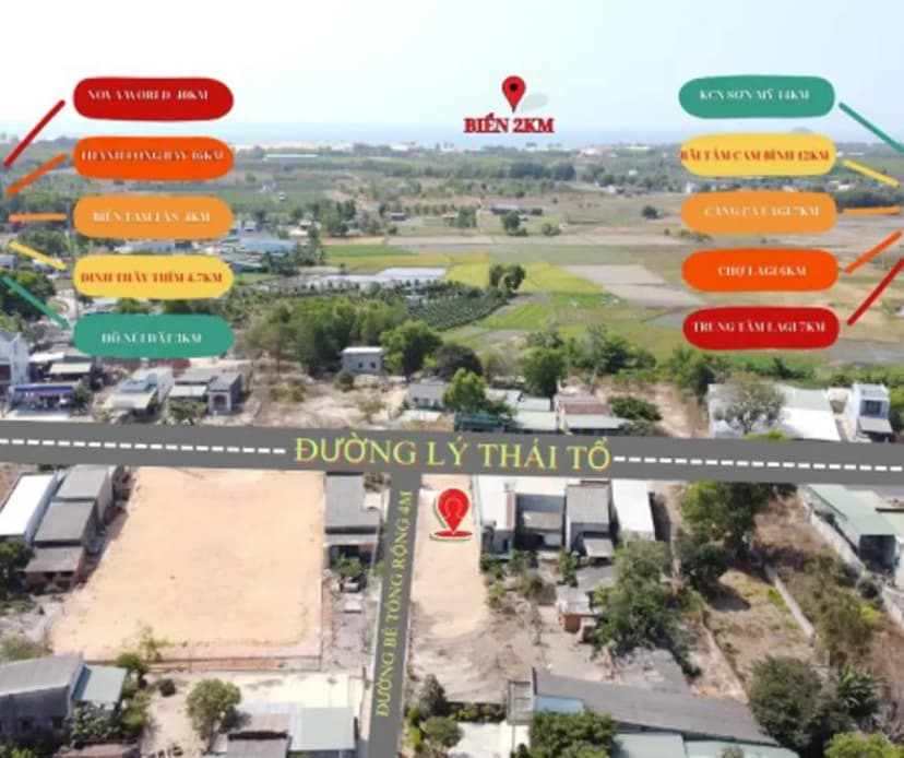Bán 456,9 m2 thửa đất số 309 thôn Hiệp Thành, Tx. La Gi, Bình Thuận
