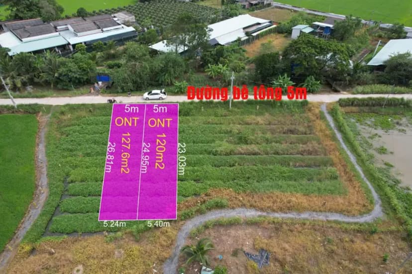 Bấn đất sát bên ngã tư lạc tấn ngần chợ trường học giá 350tr (rẻ nhất khu vực)