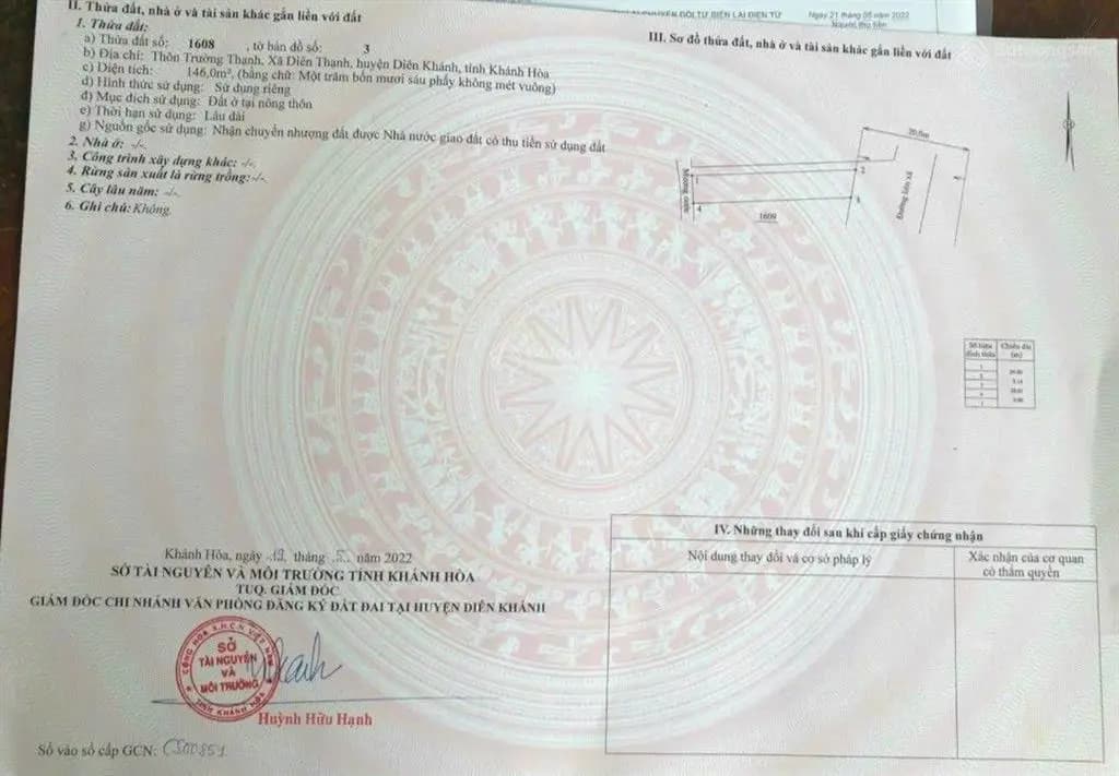 Main-Bán đất diên thạnh (nay là diên lạc) mặt tiền đường nhựa, kinh doanh tốt, 146m2 giá chỉ 1,65 tỷ-1