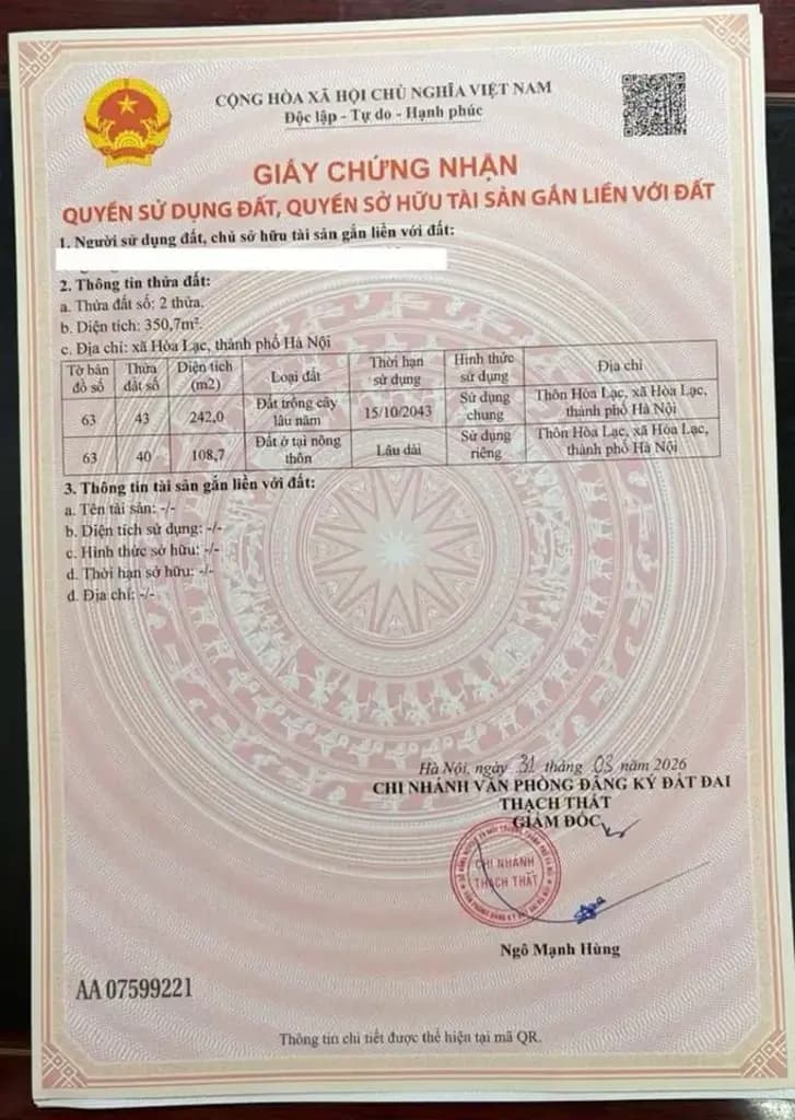 Main-Bán Đất 100m2 có sẵn 100 m2 thổ cư giá 1.5 tỷ tại Đường Tỉnh lộ 420 Xã Bình Yên Huyện Thạch Thất Hà Nội-0