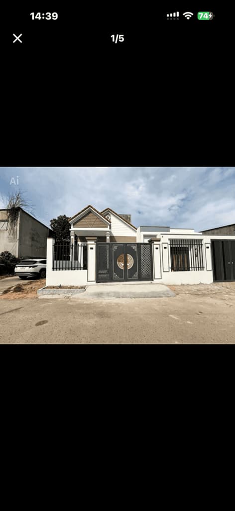 Nhà c4 mẫu mái thái ở  Tân Định - Bến Cát  cách quốc lộ 13 chỉ 200m , dân cư đông