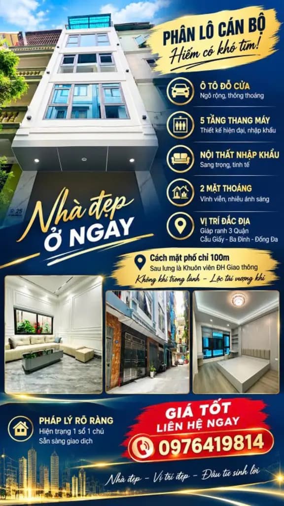 Main-13,X TỶ | PHÂN LÔ CÁN BỘ — Ô TÔ ĐỖ CỬA — 5 TẦNG THANG MÁY-0
