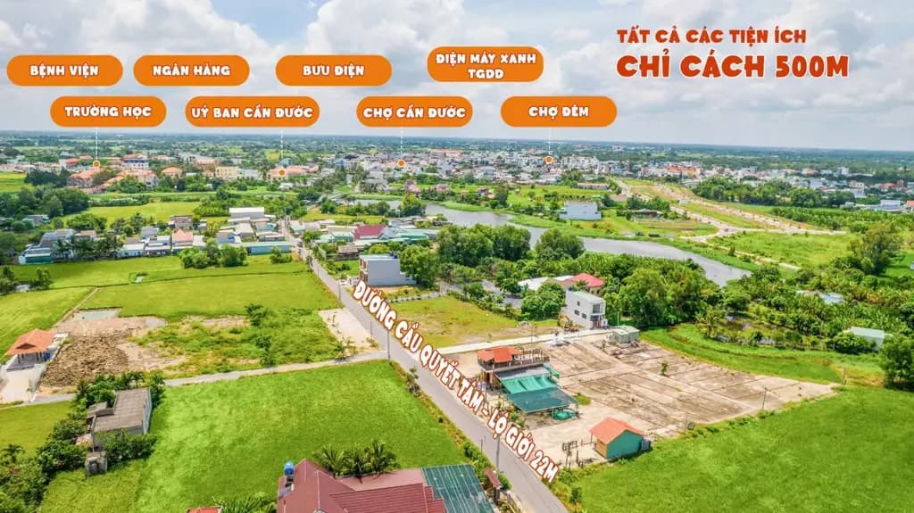 Main-Bán Đất 93.5 m2 thổ cư giá 1.05 tỷ tại Đường Trương Định Thị trấn Cần Đước Huyện Cần Đước Long An-7